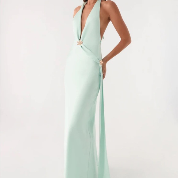 Peppermayo Dresses & Skirts - Eleni Halter Maxi Dress - Pistachio